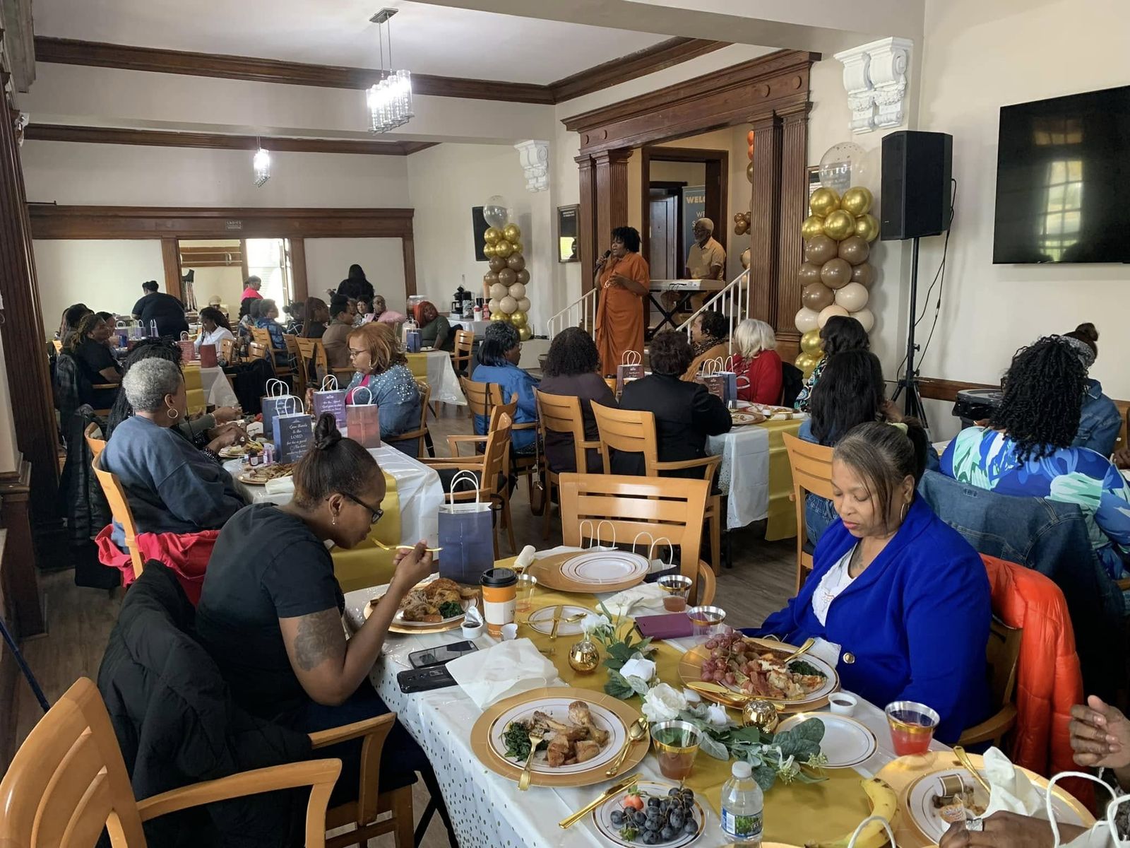 Women’s Fellowship luncheon in the fellowship hall